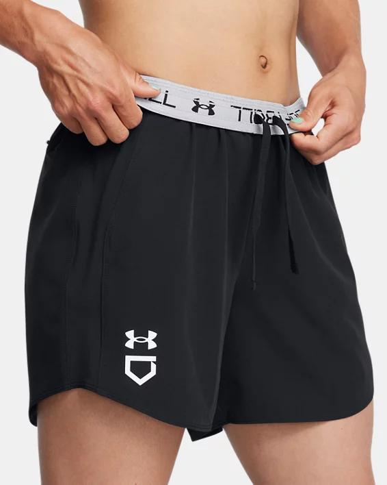 UA Utility Softball Womens 4.75 Shorts - Image 4