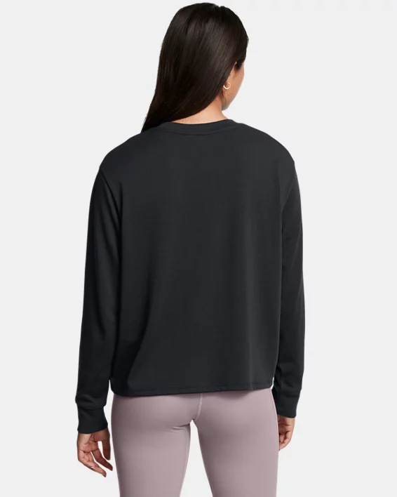 UA Heavyweight Boxy Womens Cropped Long Sleeve - Image 2