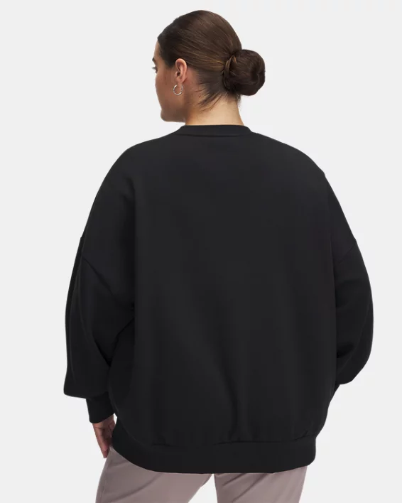 UA Rival Fleece Womens Oversized Crew - Image 2