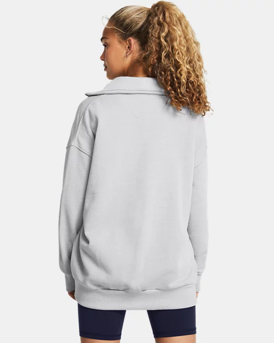 UA Rival Heavyweight Terry Womens Oversized Zip - Image 2