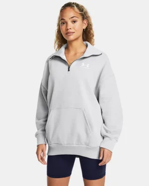 UA Rival Heavyweight Terry Womens Oversized Zip