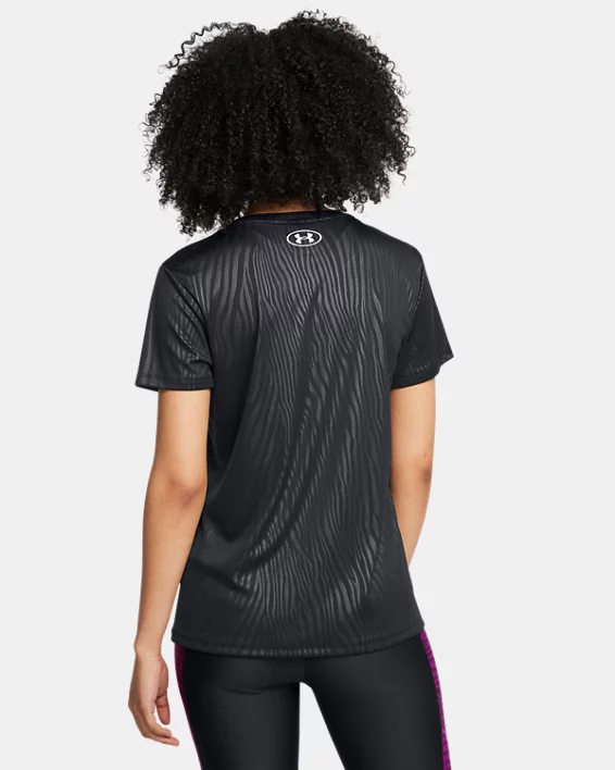 UA Tech Emboss Womens Short Sleeve - Image 2