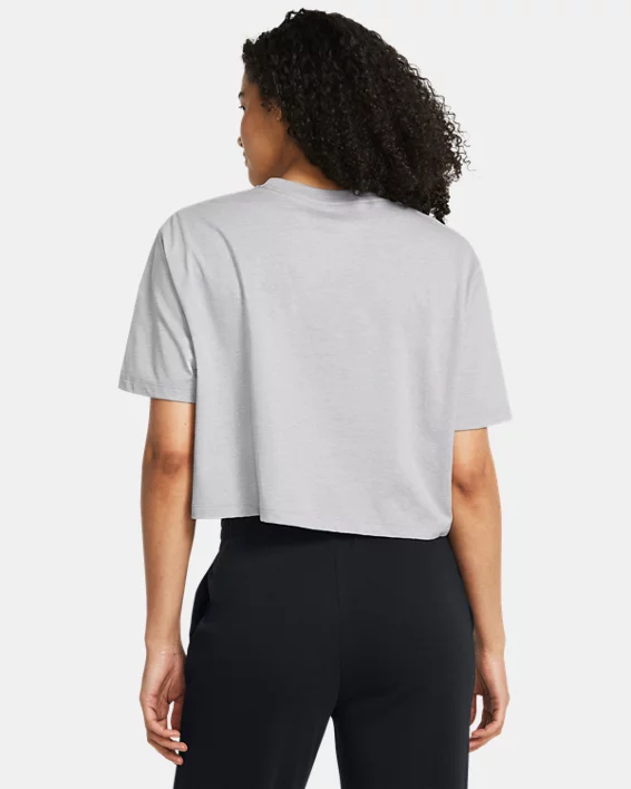 UA Boxy Crop Simple Womens Short Sleeve - Image 2