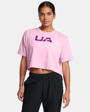 UA Boxy Wordmark Womens Short Sleeve