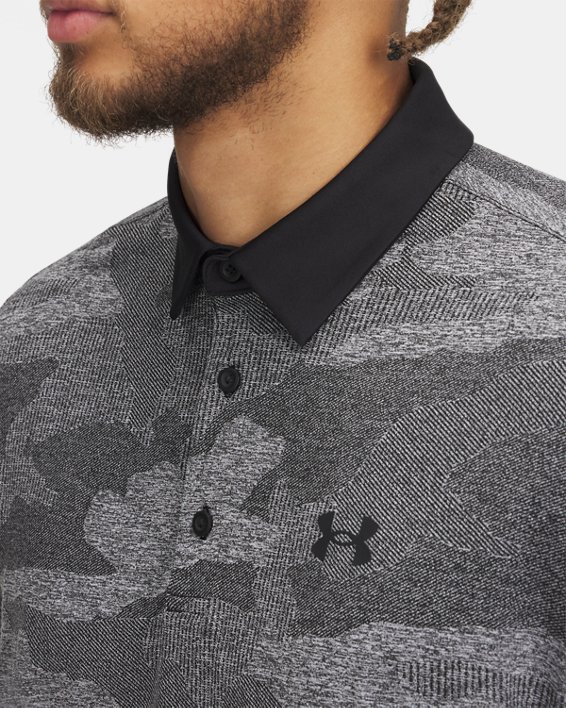 UA Playoff Camo Jacquard Mens Polo - Image 3