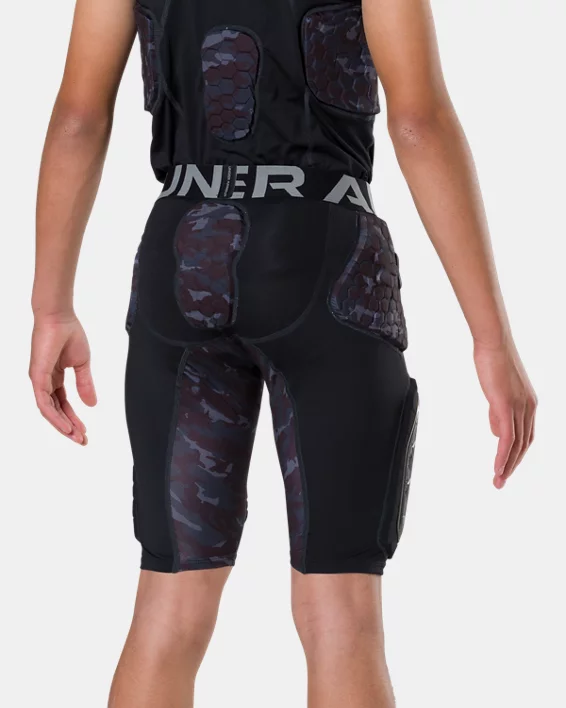 UA Gameday Armour Pro Camo Kids 5-Pad Girdle - Image 3