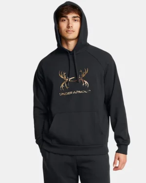 UA Rival Fleece Antler Hoodie Mens Hoodie