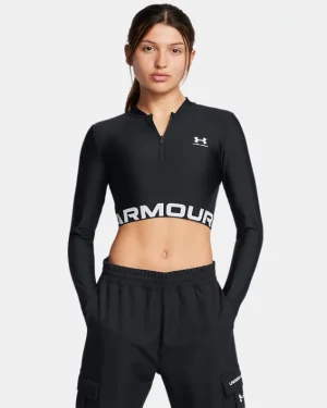 HeatGear Rib Womens Zip Long Sleeve