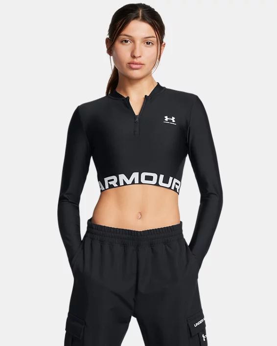 HeatGear Rib Womens Zip Long Sleeve