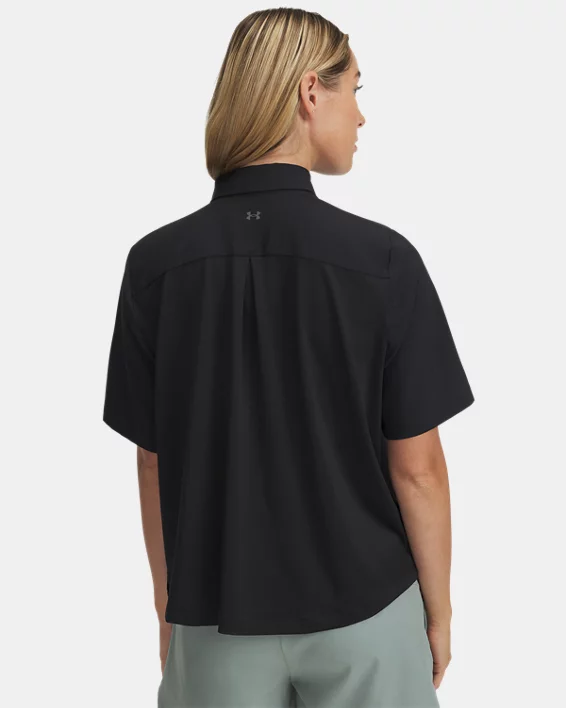 UA Fish Pro Hybrid Woven Womens Short Sleeve - Image 2