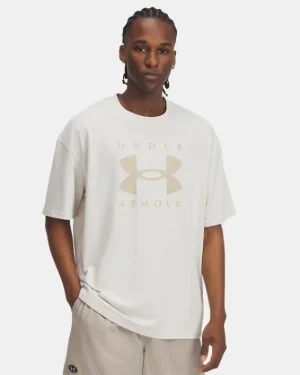 UA Heavyweight Branded Mens Oversized Short Sleeve