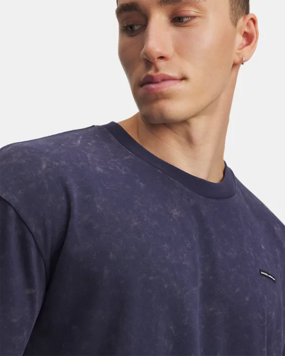 UA Heavyweight Logo Wash Mens Oversized Short Sleeve - Image 5