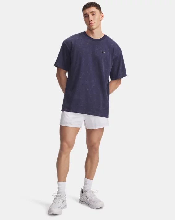UA Heavyweight Logo Wash Mens Oversized Short Sleeve - Image 4