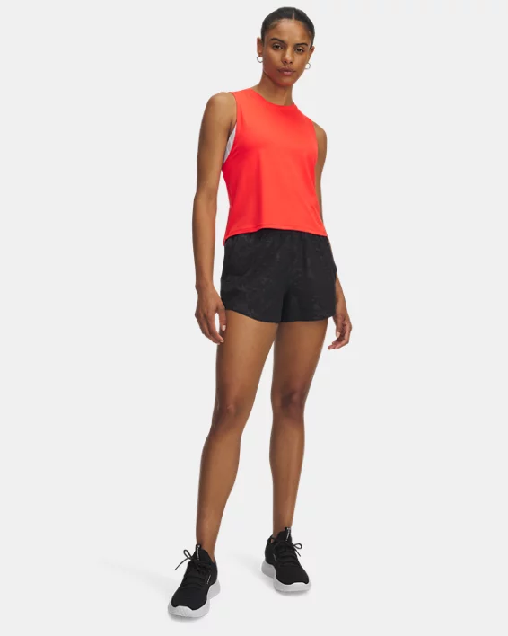 UA Vanish Emboss Womens 3 Shorts - Image 3