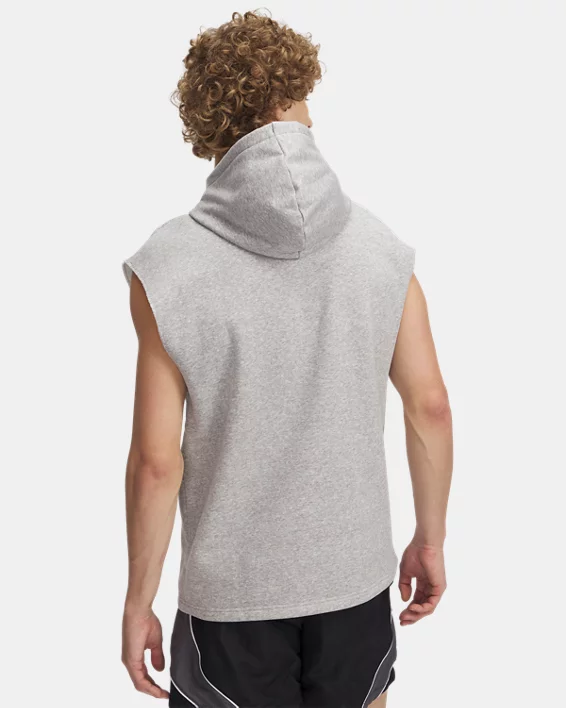 UA Icon Fleece Mens Sleeveless Hoodie - Image 2
