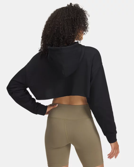 UA Icon Terry Womens Crop Hoodie - Image 2