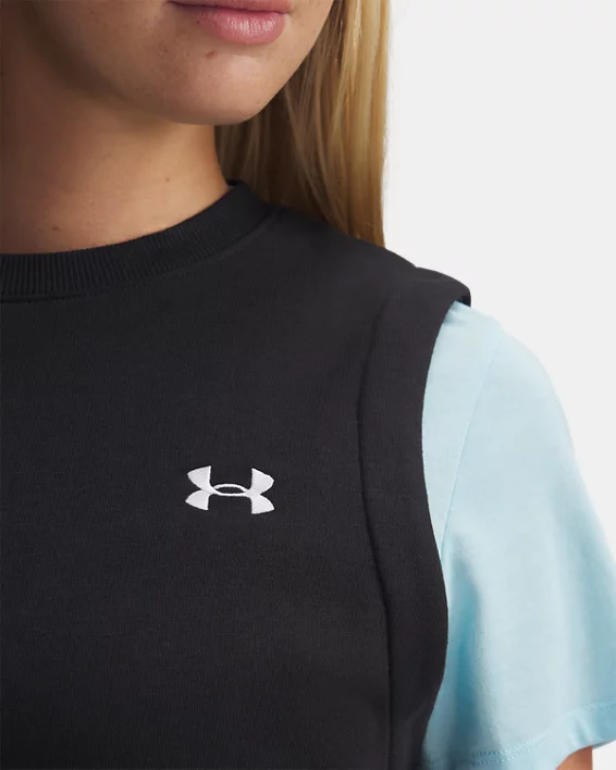 UA Rival Fleece Womens Sleeveless - Image 3