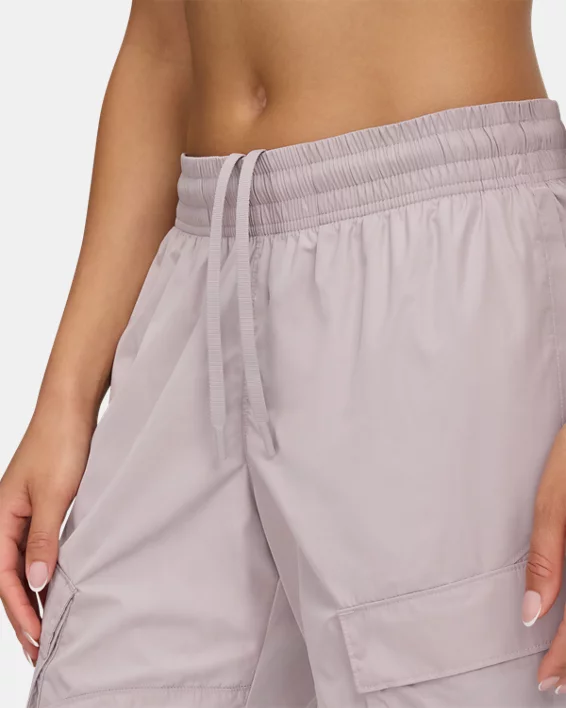 UA Unstoppable Woven Sheen Womens Cargo Pants - Image 4