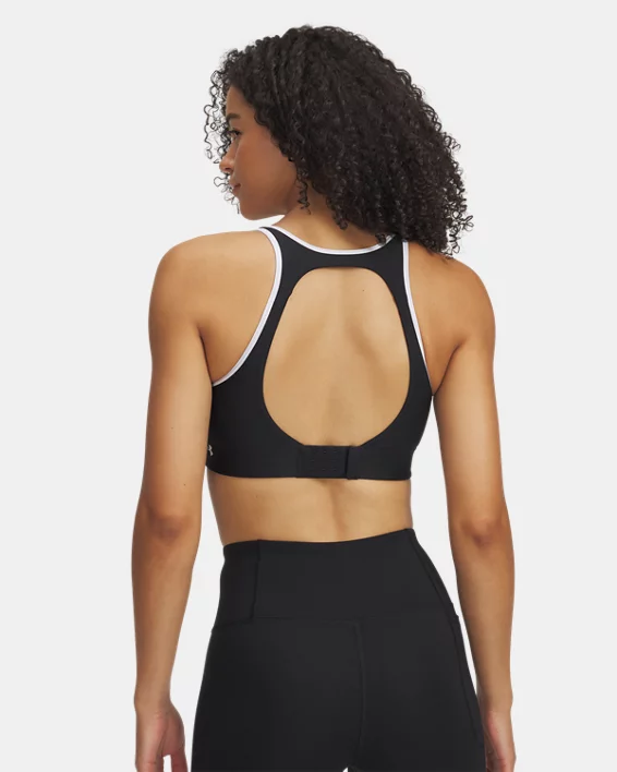 UA Infinity Mid Piped Womens Sports Bra - Image 2