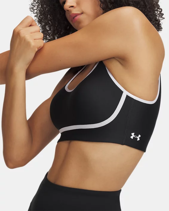 UA Infinity Mid Piped Womens Sports Bra - Image 3