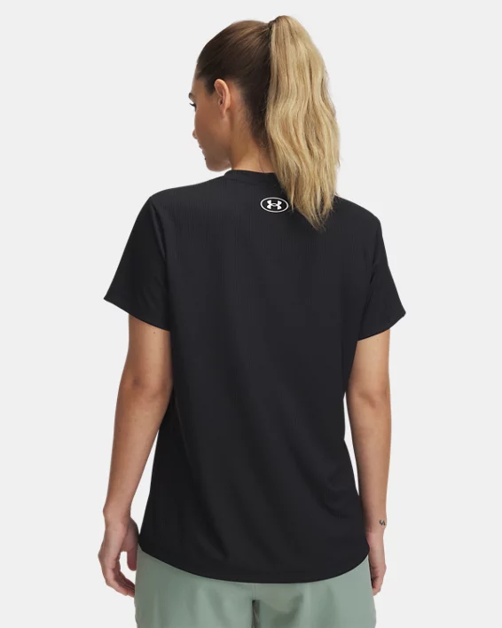 UA Tech Rib Womens Short Sleeve - Image 2