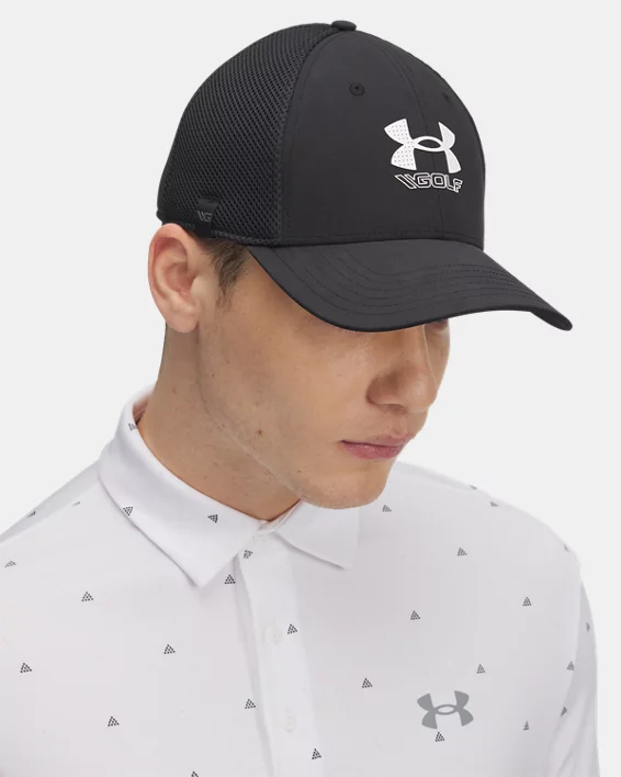 UA Drive Low Mens Stretch Fit Cap - Image 3