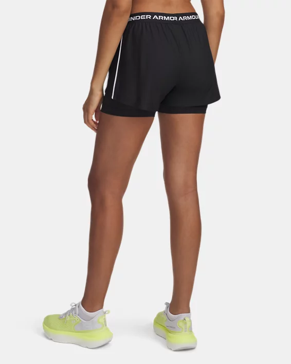 UA Tech Play Up Womens 2-in-1 Shorts - Image 2