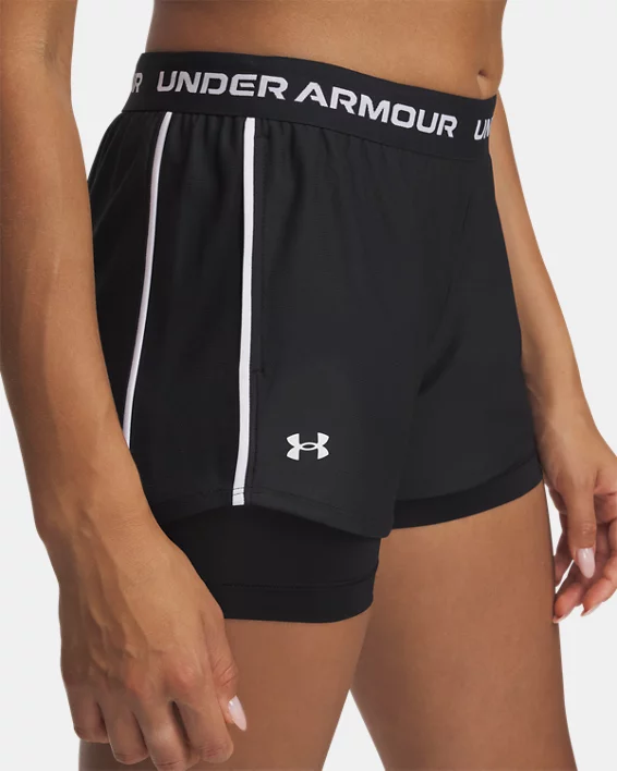 UA Tech Play Up Womens 2-in-1 Shorts - Image 4
