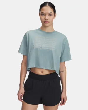 UA Freedom Womens Crop Short Sleeve