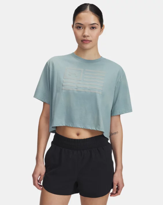 UA Freedom Womens Crop Short Sleeve