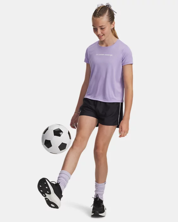 UA Tech Play Up Girls Shorts - Image 3