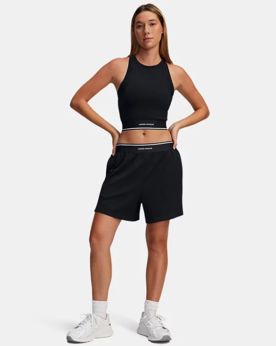 UA Meridian Rib Womens 4.5 Shorts - Image 3