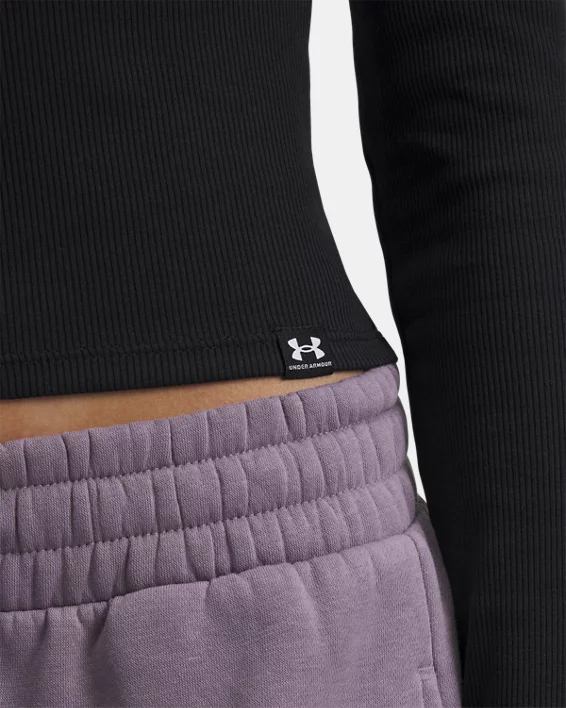 UA Rival Rib Womens Long Sleeve - Image 3