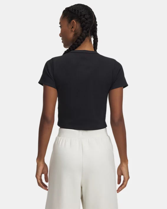 UA Rival Rib Womens Baby T-Shirt - Image 2
