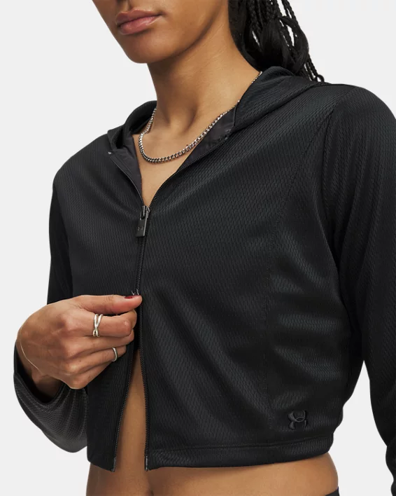 UA Courtside Dazzle Womens Full-Zip Hoodie - Image 3