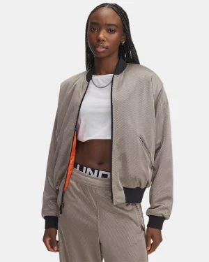 UA Courtside Dazzle Womens Bomber Jacket