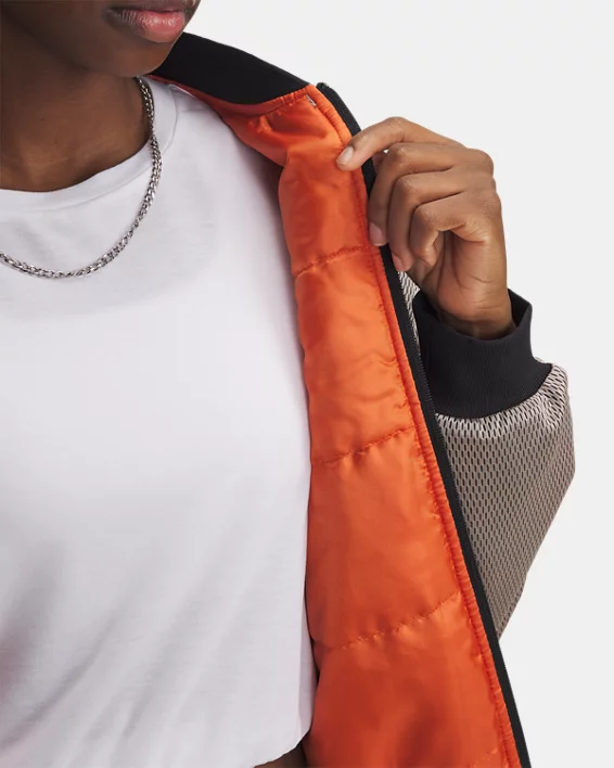 UA Courtside Dazzle Womens Bomber Jacket - Image 3