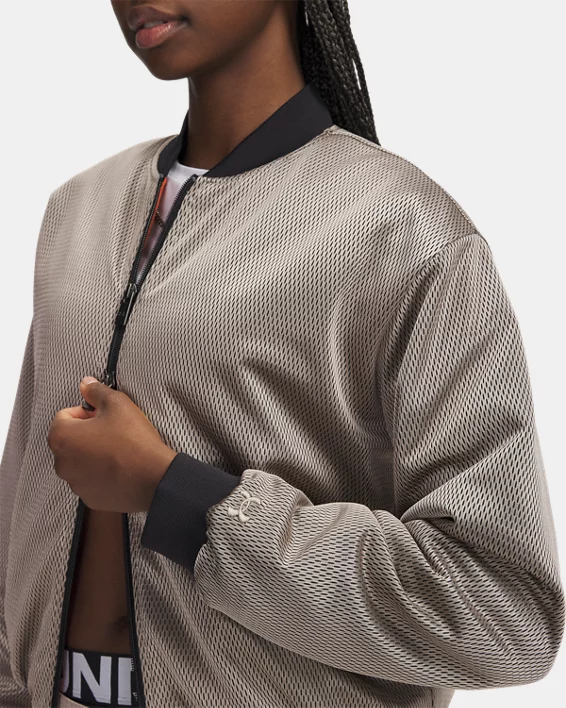 UA Courtside Dazzle Womens Bomber Jacket - Image 4