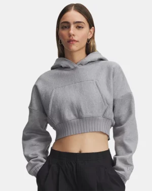 UA Courtside Womens Crop Hoodie