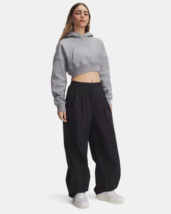 UA Courtside Womens Crop Hoodie - Image 3