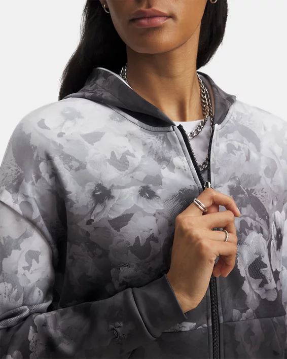 UA Courtside Floral Womens Full Zip - Image 4