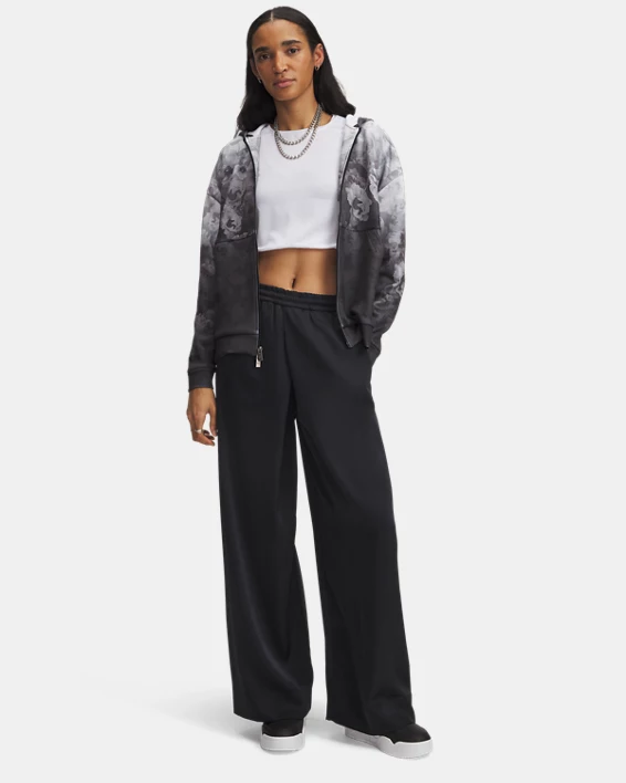 UA Courtside Floral Womens Full Zip - Image 3