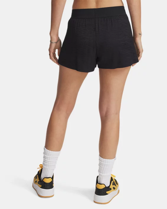 UA Courtside Crinkle Womens 3 Shorts - Image 2