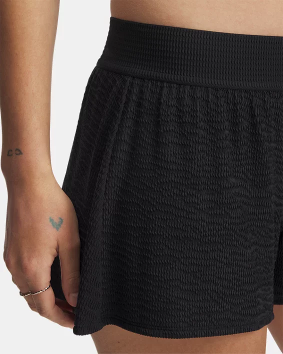 UA Courtside Crinkle Womens 3 Shorts - Image 4