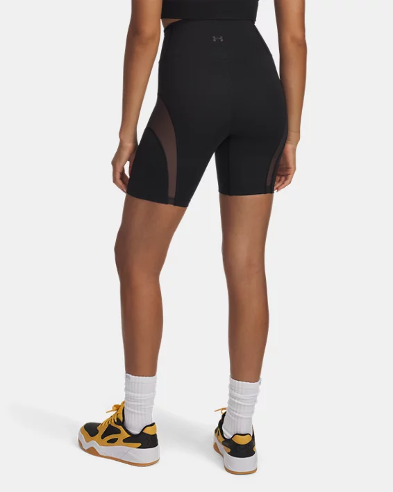 UA Meridian Mesh Womens 7 Shorts - Image 2