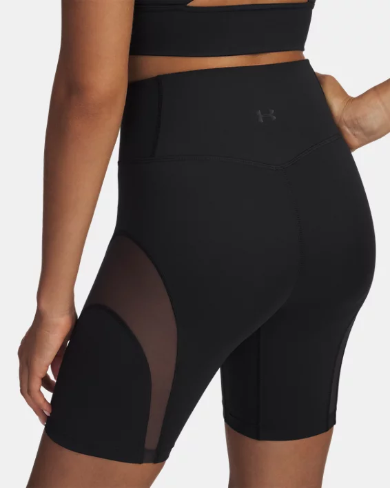 UA Meridian Mesh Womens 7 Shorts - Image 4