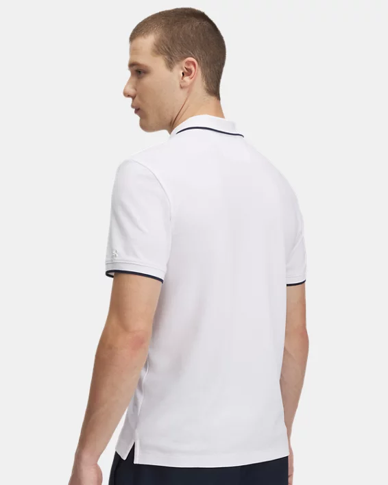 UA Premier Zip Stripe Mens Polo - Image 2