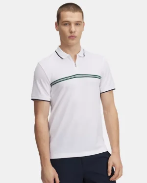 UA Premier Zip Stripe Mens Polo