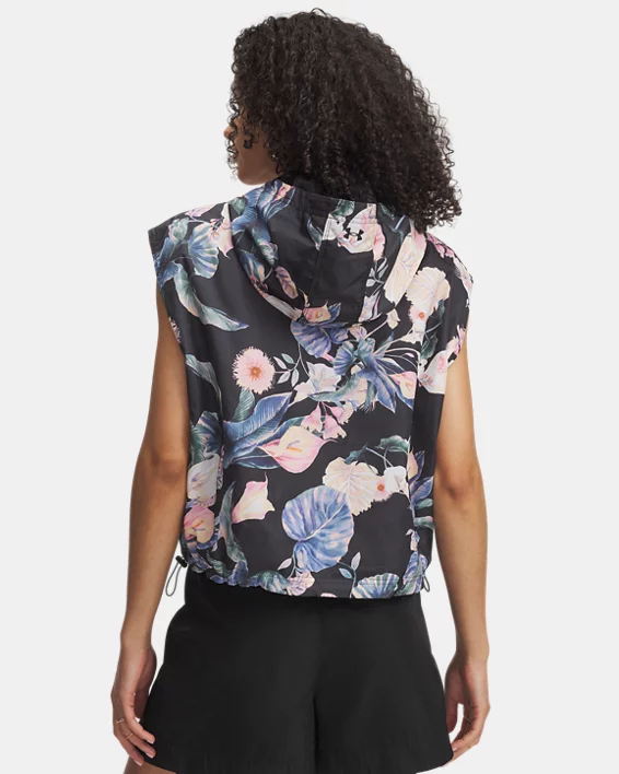 UA Unstoppable Utility Womens Sleeveless Hoodie - Image 2
