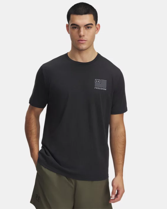 UA Freedom Left Chest Mens Short Sleeve